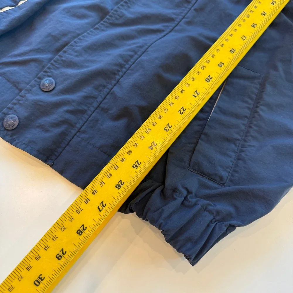 Tommy Hilfiger Vintage Navy Blue Yellow Nylon Windbreaker Jacket Mens Size M
